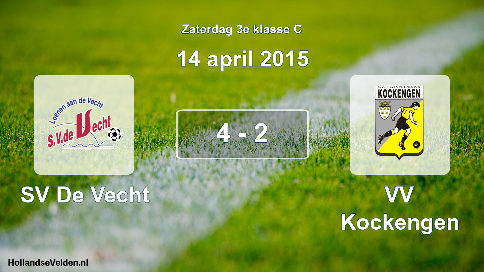 Total number of matches played: SV De Vecht - VV Kockengen 4 - 2 (14 April 2015)