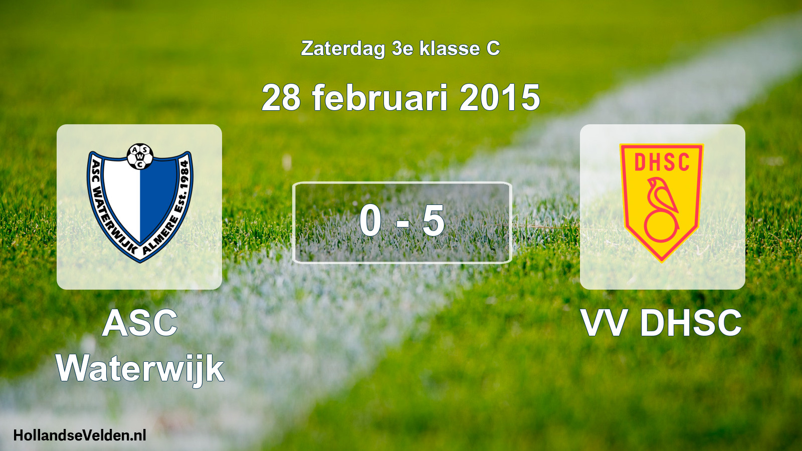 Total number of matches played: ASC Waterwijk - VV DHSC 0 - 5 (28 February 2015)