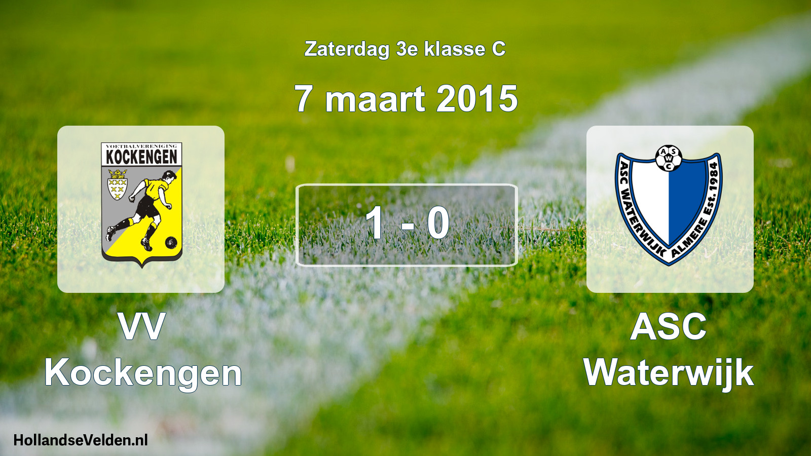 Total number of matches played: VV Kockengen - ASC Waterwijk 1 - 0 (7 March 2015)