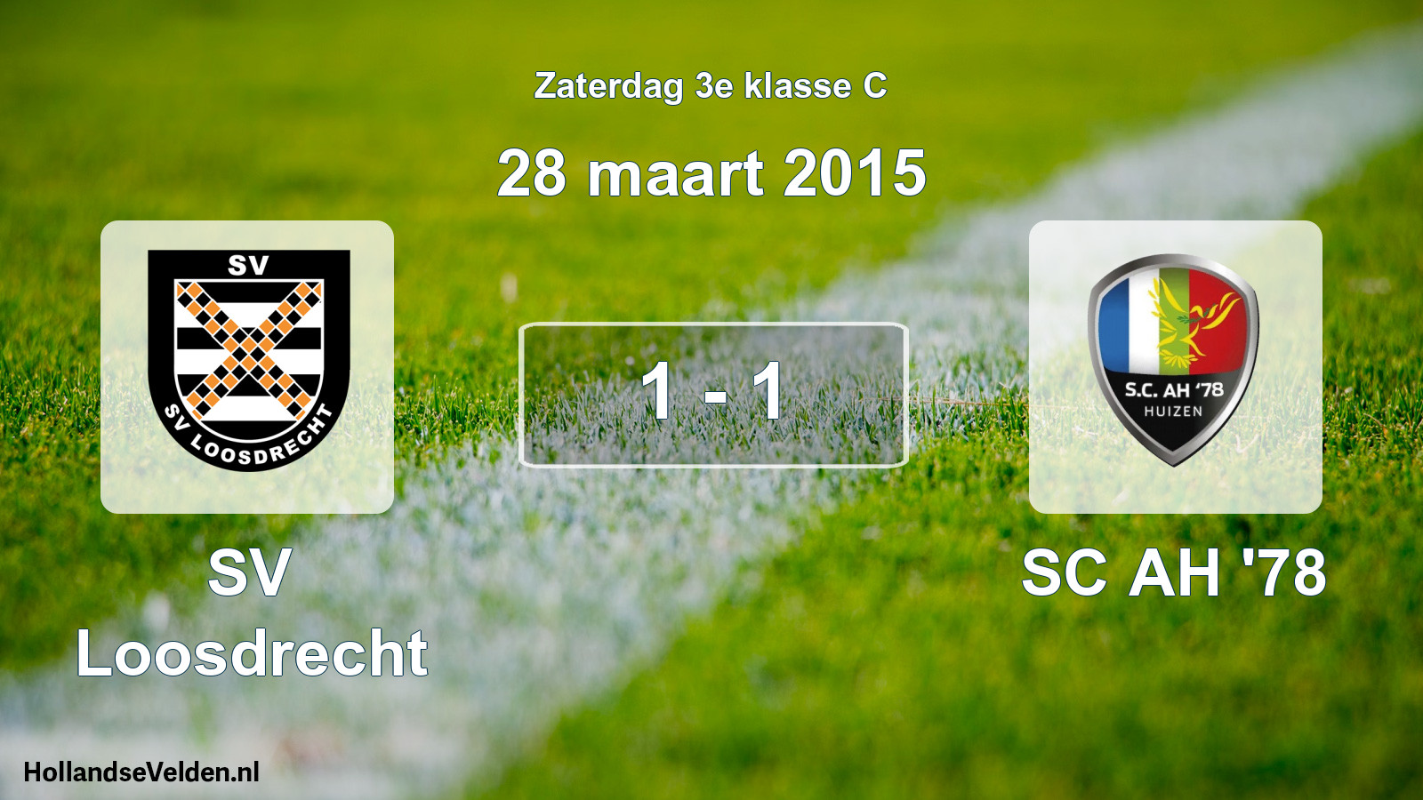 Total number of matches played: SV Loosdrecht - SC AH '78 1 - 1 (28 March 2015)