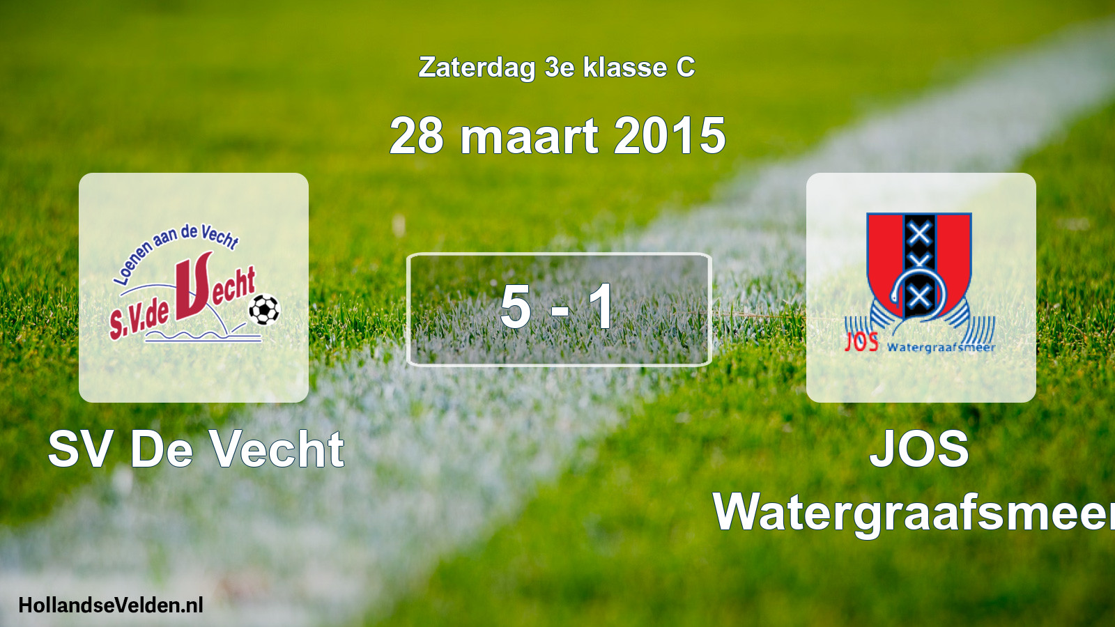 Total number of matches played: SV De Vecht - JOS Watergraafsmeer 5 - 1 (28 March 2015)