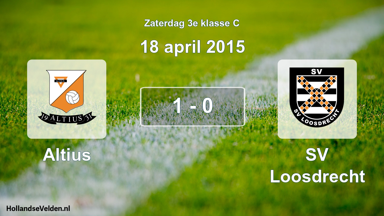Total number of matches played: Altius - SV Loosdrecht 1 - 0 (18 April 2015)
