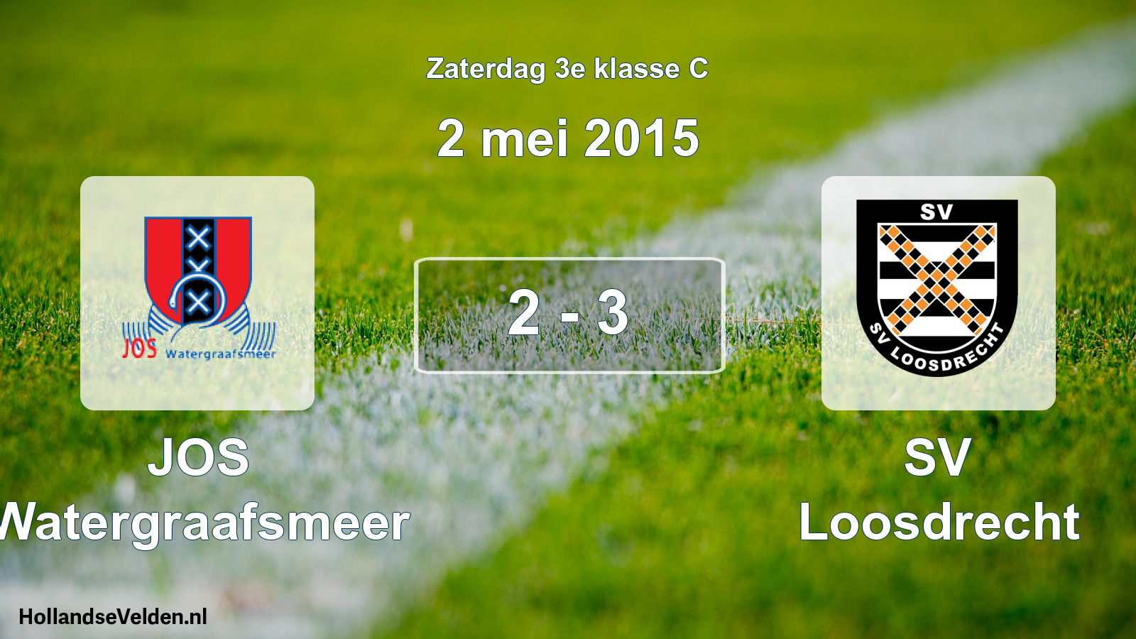 Total number of matches played: JOS Watergraafsmeer - SV Loosdrecht 2 - 3 (2 May 2015)