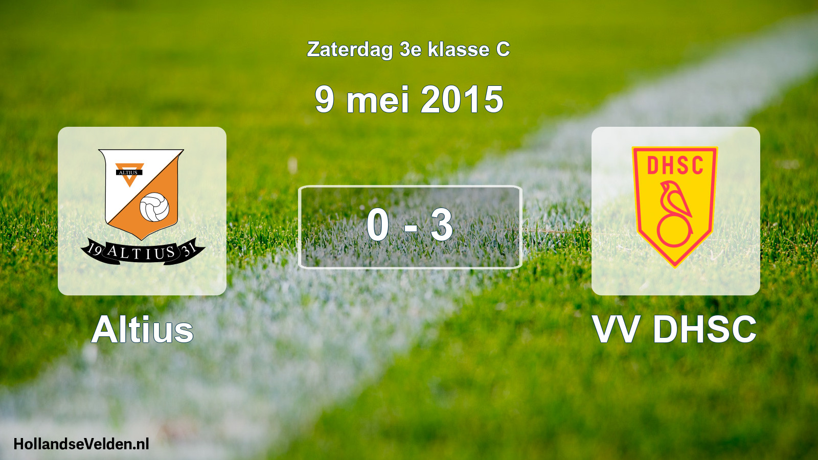 Total number of matches played: Altius - VV DHSC 0 - 3 (9 May 2015)