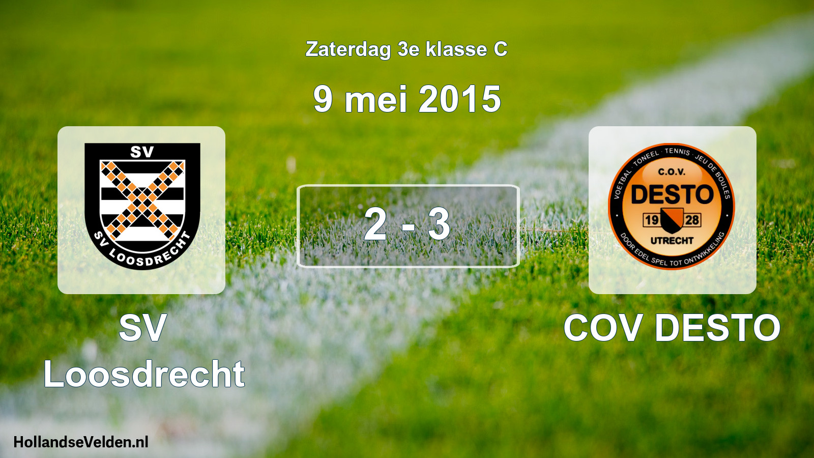 Total number of matches played: SV Loosdrecht - COV DESTO 2 - 3 (9 May 2015)