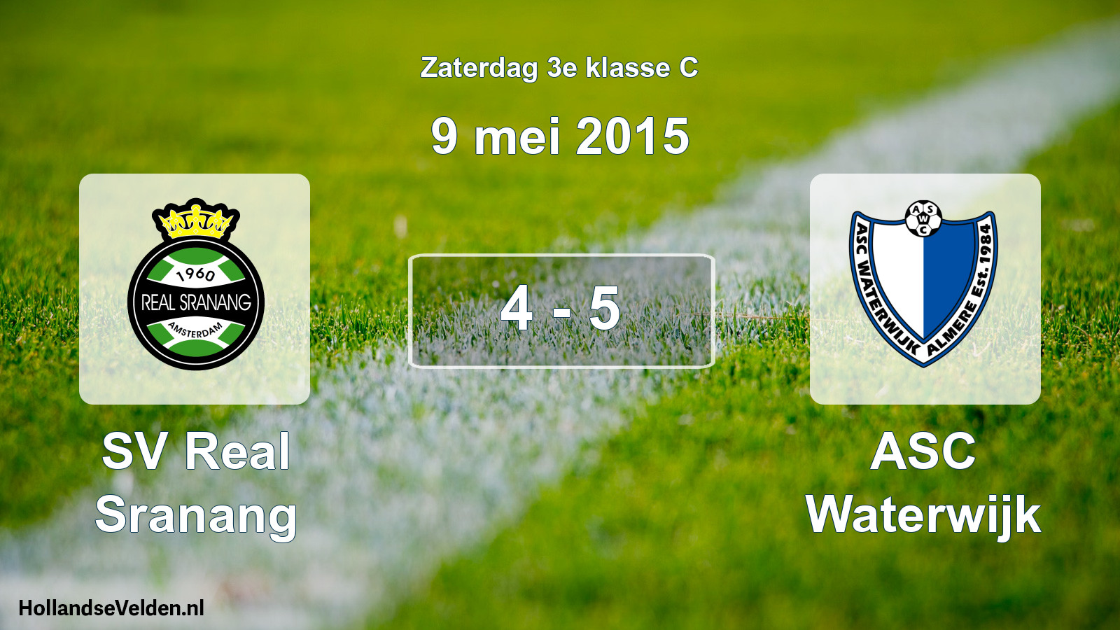 Total number of matches played: SV Real Sranang - ASC Waterwijk 4 - 5 (9 May 2015)