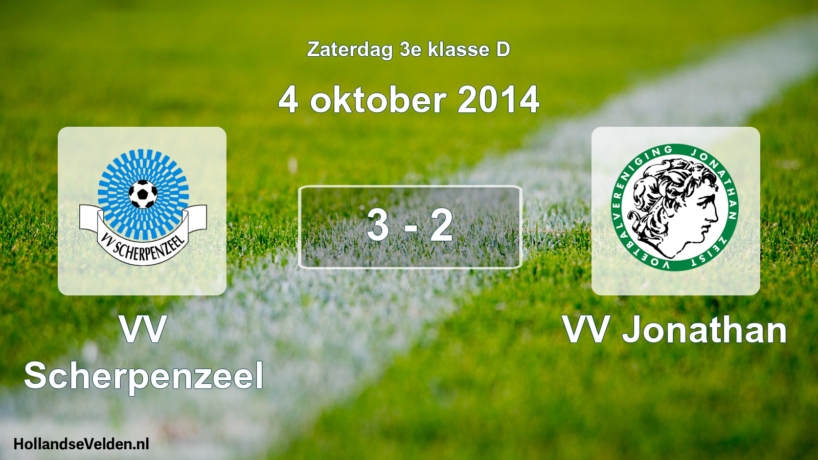 Total number of matches played: VV Scherpenzeel - VV Jonathan 3 - 2 (4 October 2014)