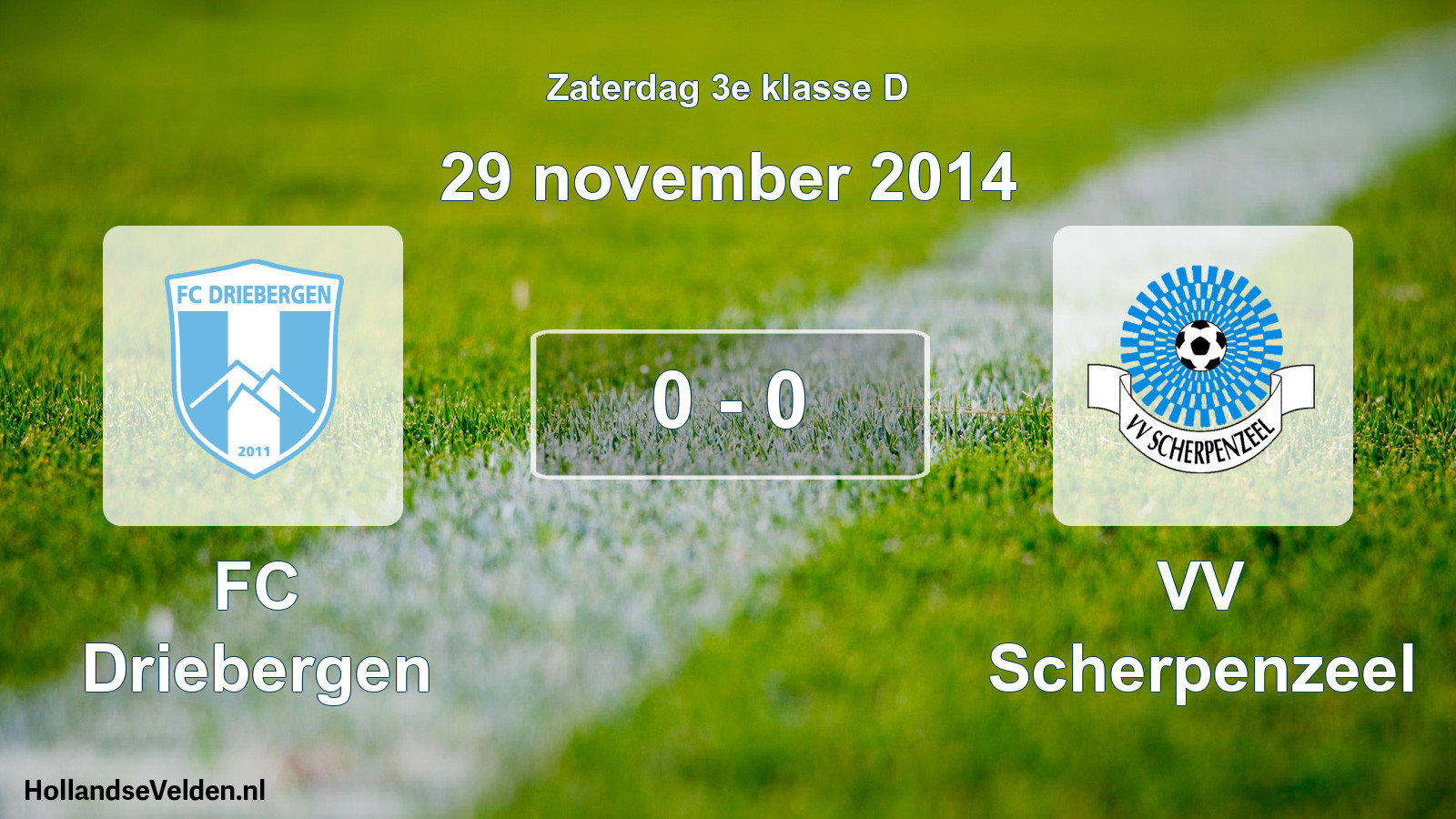 Total number of matches played: FC Driebergen - VV Scherpenzeel 0 - 0 (29 November 2014)