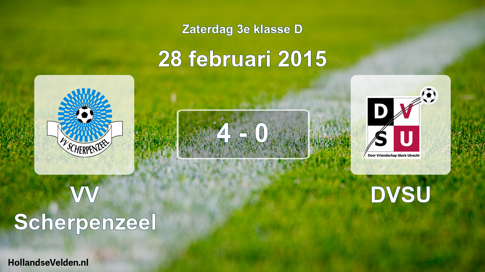 Total number of matches played: VV Scherpenzeel - DVSU 4 - 0 (28 February 2015)