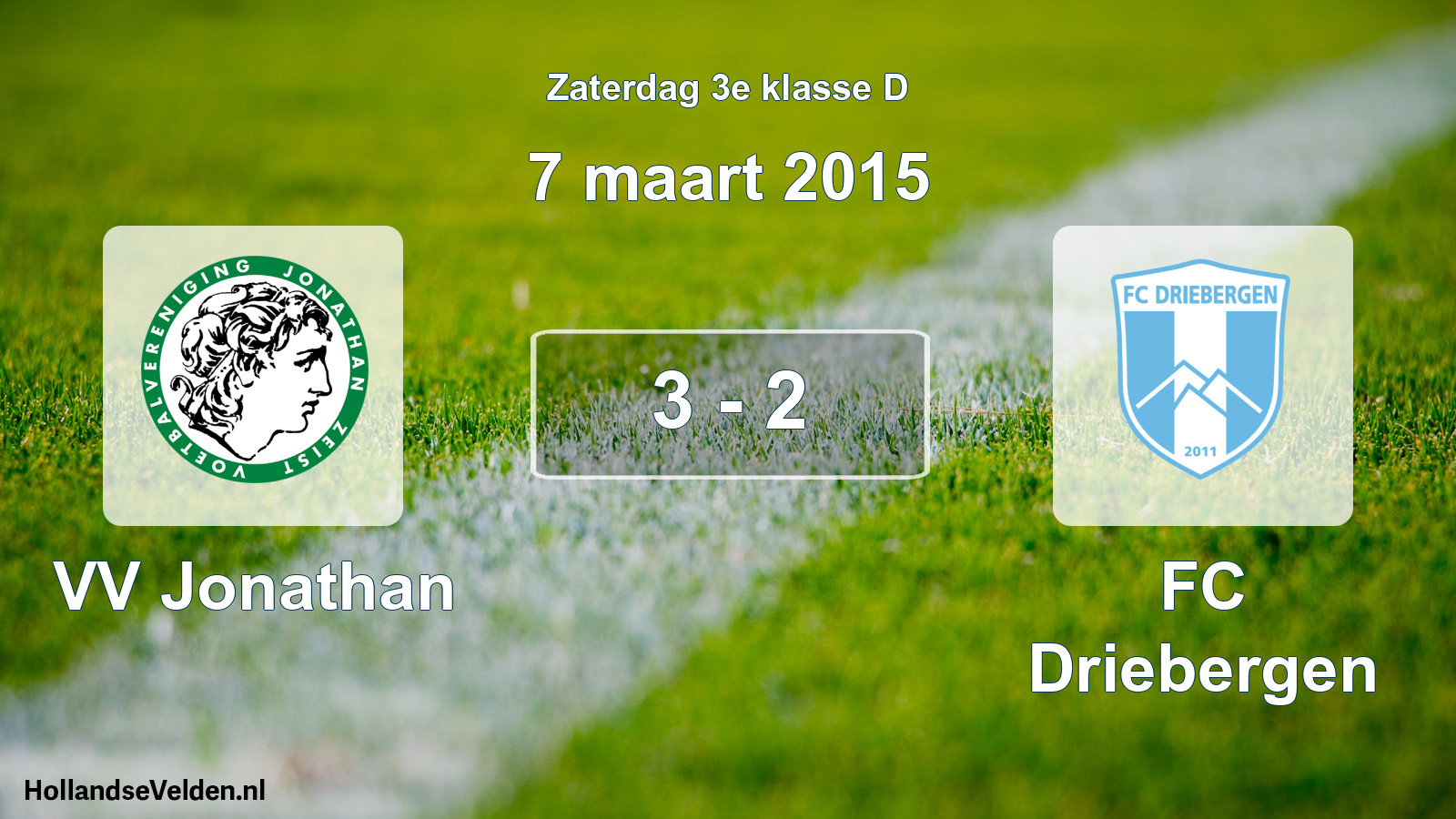 Total number of matches played: VV Jonathan - FC Driebergen 3 - 2 (7 March 2015)
