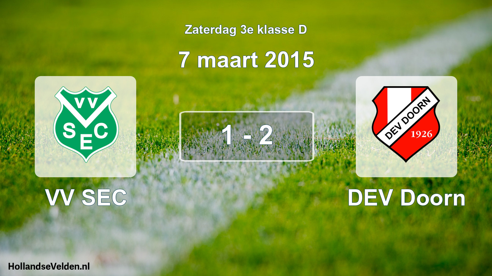Total number of matches played: VV SEC - DEV Doorn 1 - 2 (7 March 2015)