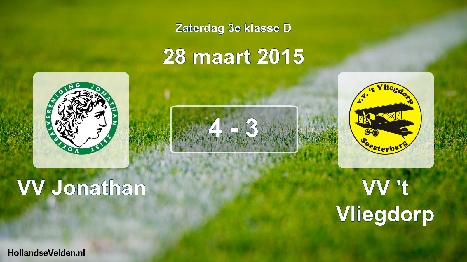 Total number of matches played: VV Jonathan - VV 't Vliegdorp 4 - 3 (28 March 2015)
