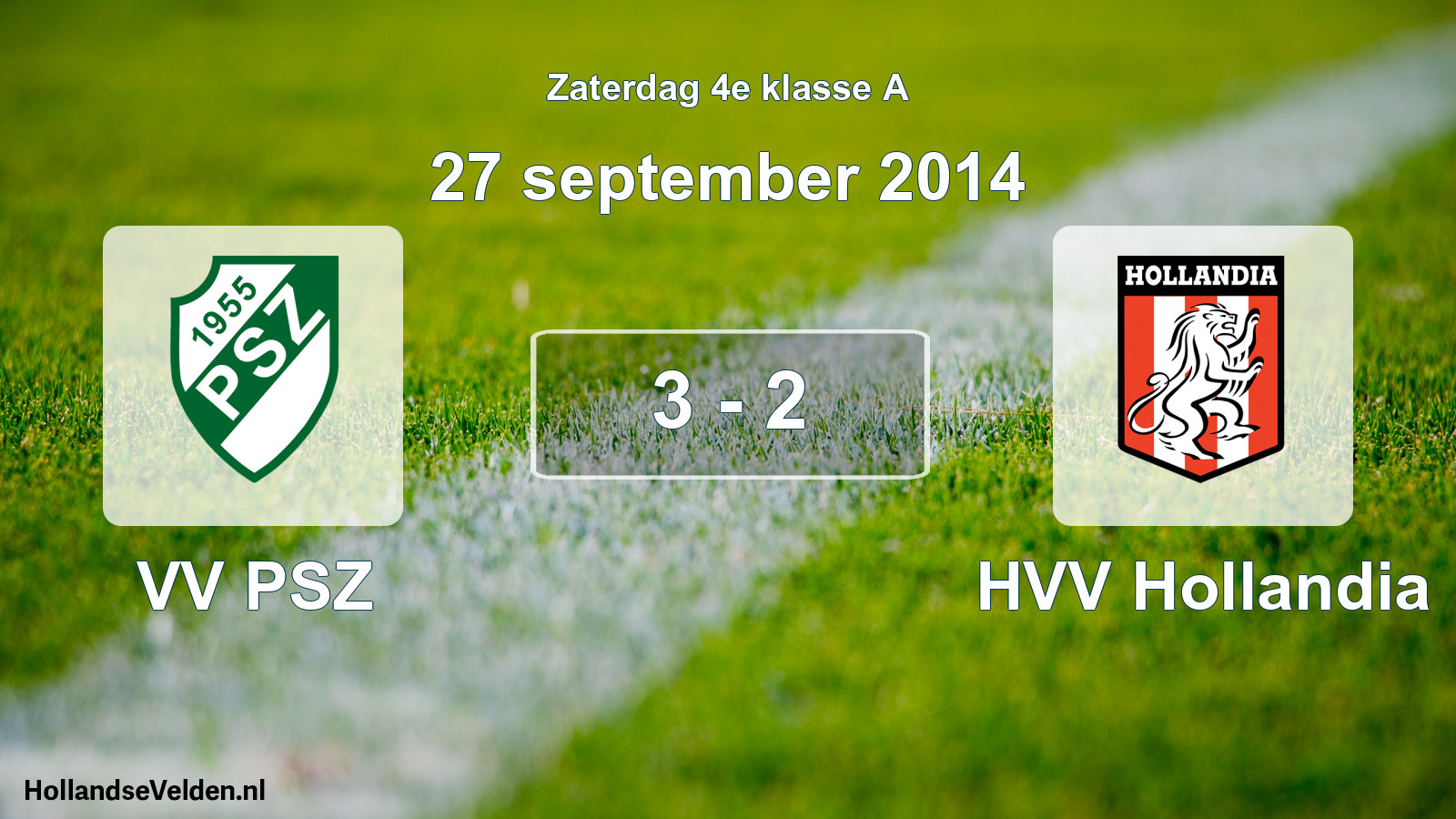 Total number of matches played: VV PSZ - HVV Hollandia 3 - 2 (27 September 2014)