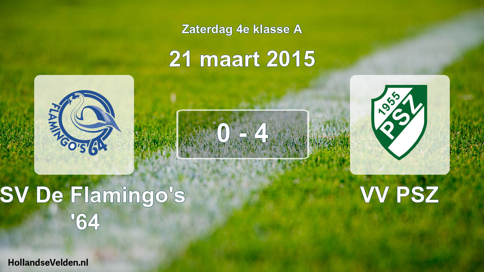 Total number of matches played: ASV De Flamingo's '64 - VV PSZ 0 - 4 (21 March 2015)