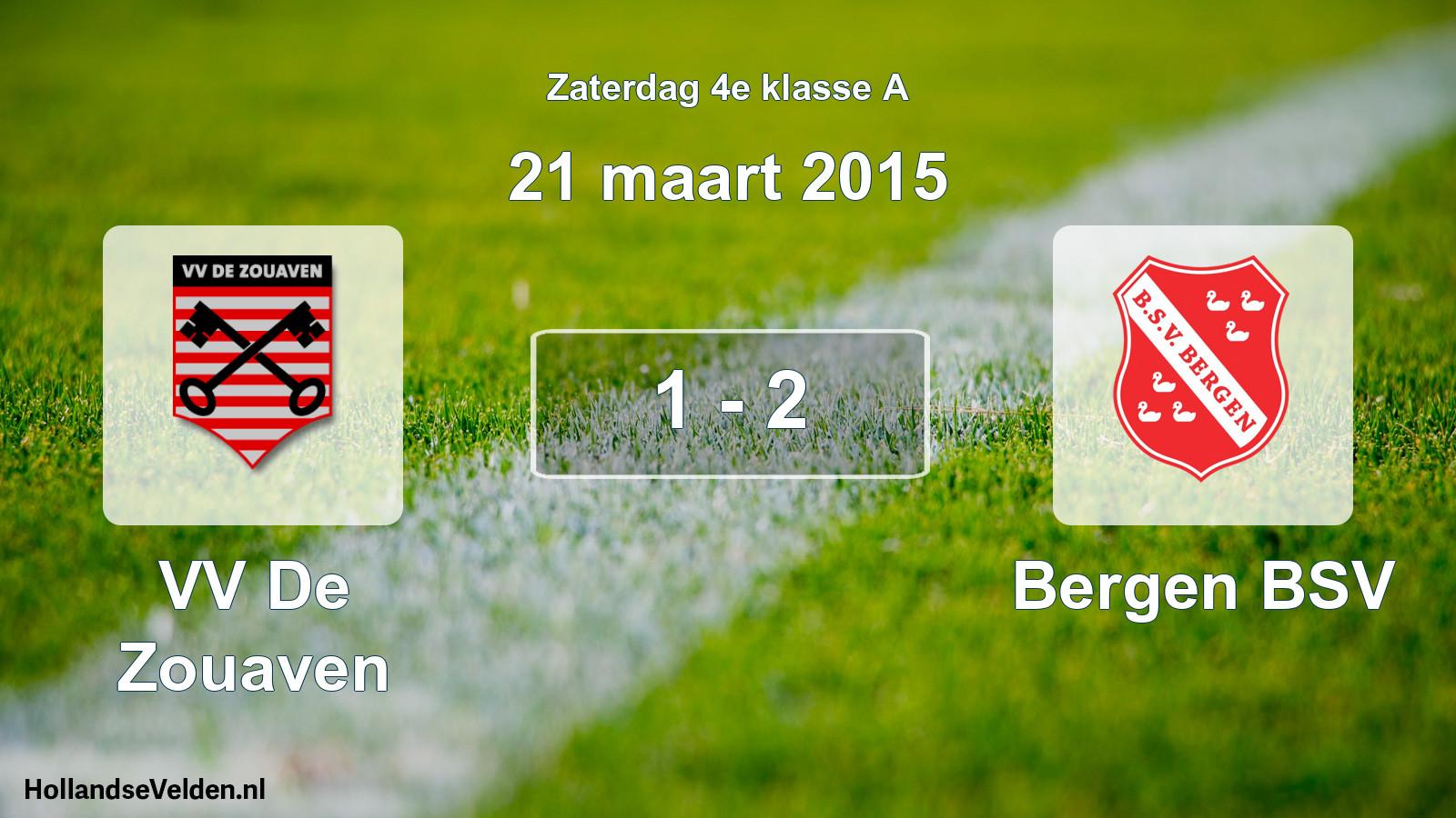 Total number of matches played: VV De Zouaven - Bergen BSV 1 - 2 (21 March 2015)