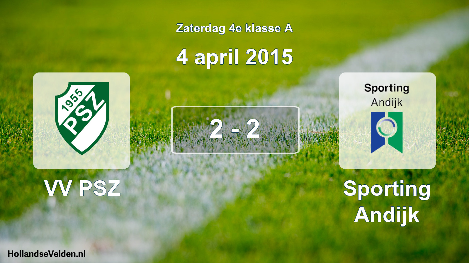 Total number of matches played: VV PSZ - Sporting Andijk 2 - 2 (4 April 2015)