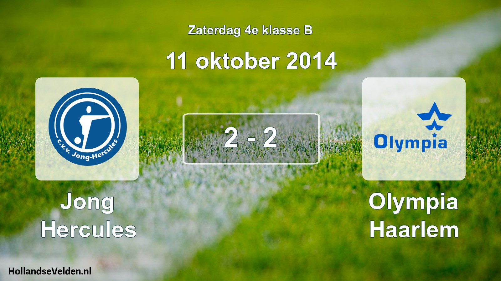 Total number of matches played: Jong Hercules - Olympia Haarlem 2 - 2 (11 October 2014)