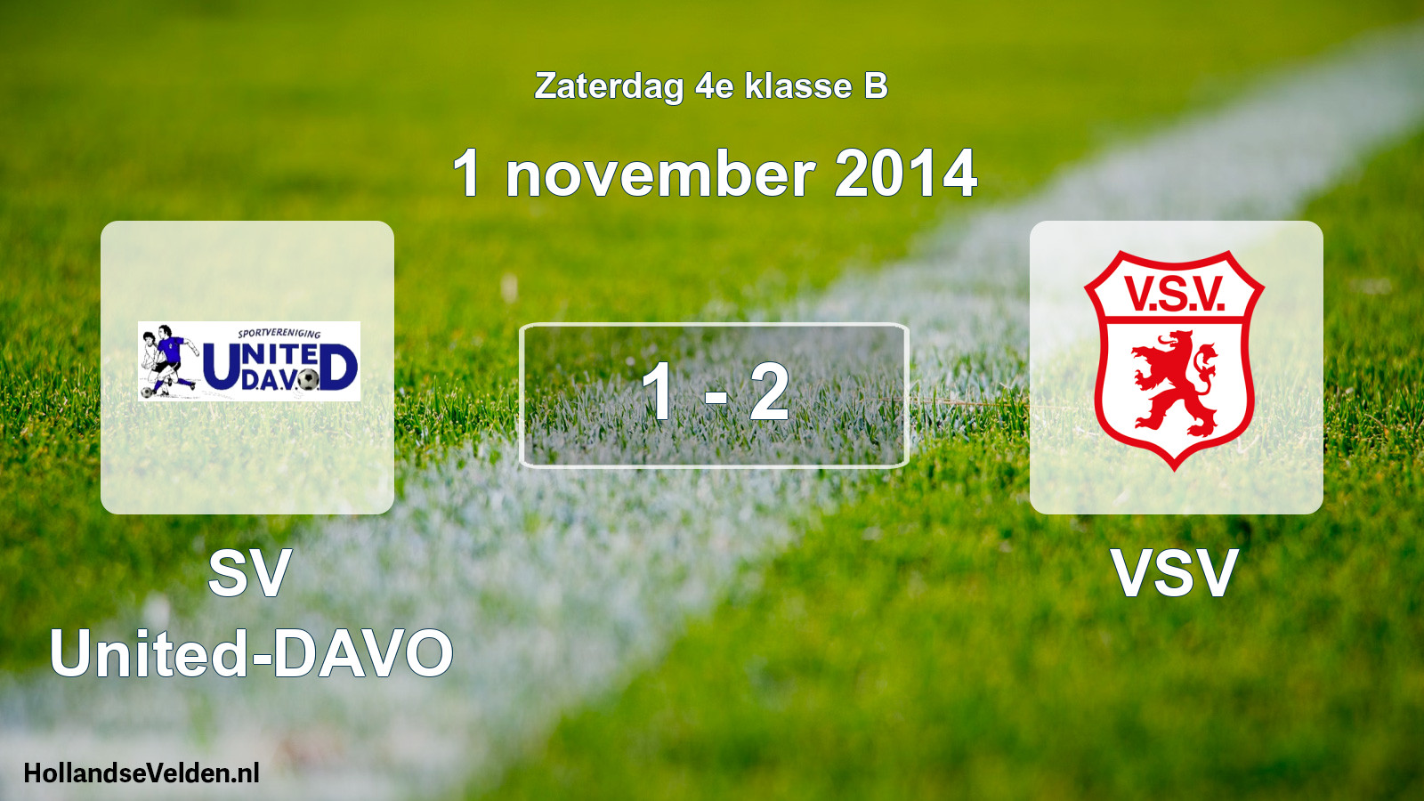 Total number of matches played: SV United-DAVO - VSV 1 - 2 (1 November 2014)