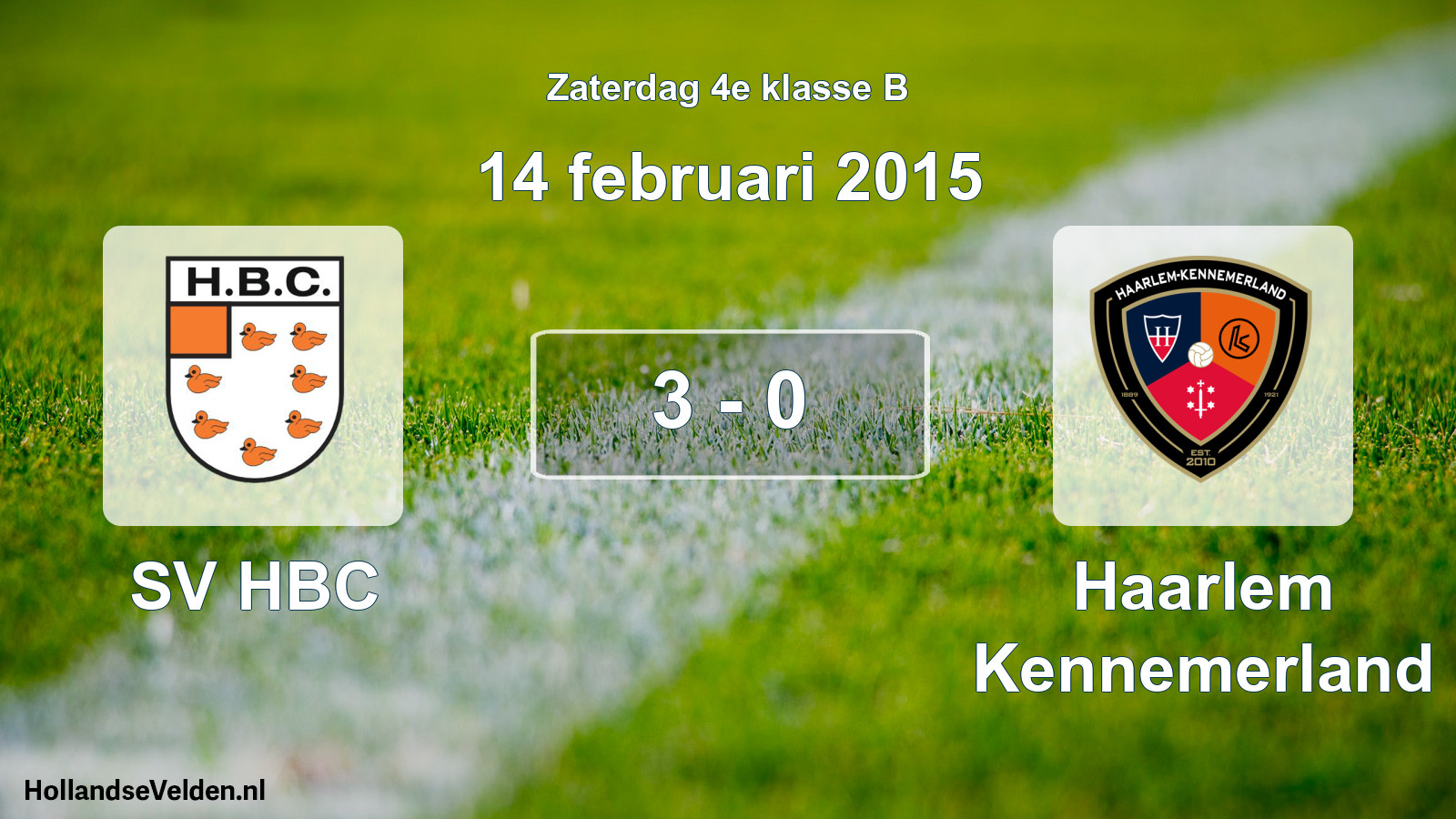 Total number of matches played: SV HBC - Haarlem Kennemerland 3 - 0 (14 February 2015)