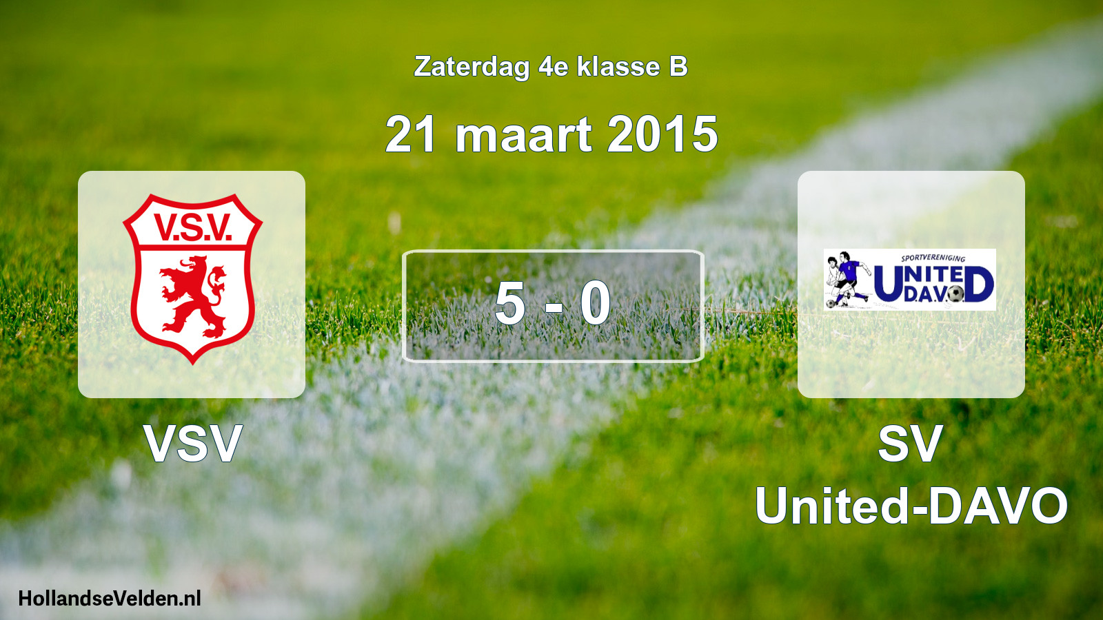 Total number of matches played: VSV - SV United-DAVO 5 - 0 (21 March 2015)