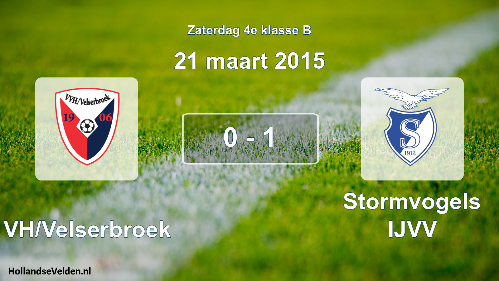 Total number of matches played: VVH/Velserbroek - Stormvogels IJVV 0 - 1 (21 March 2015)