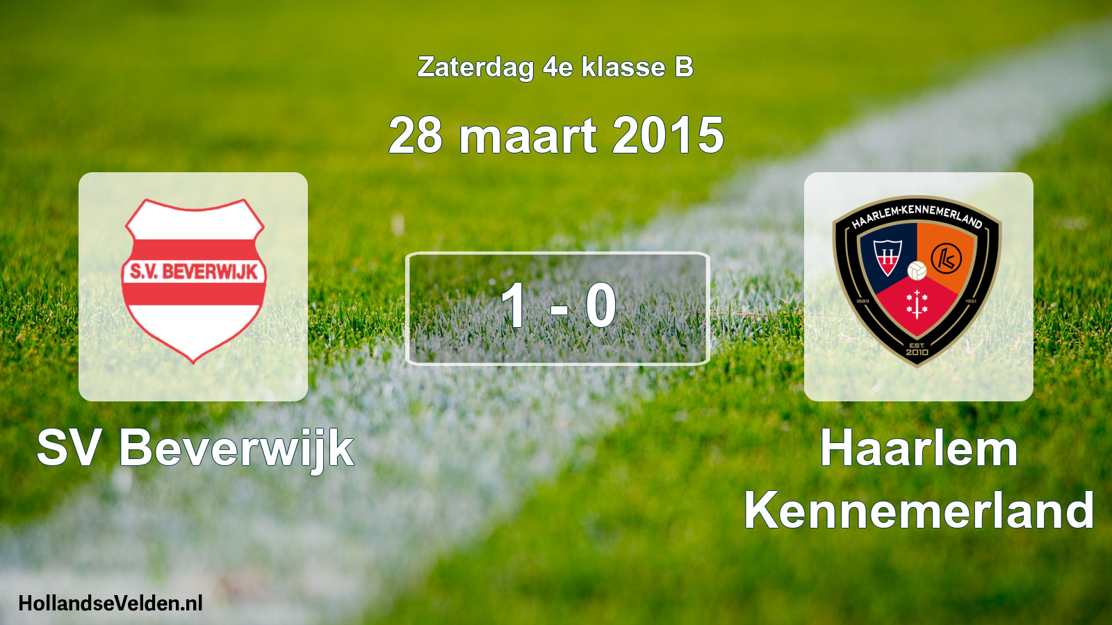 Total number of matches played: SV Beverwijk - Haarlem Kennemerland 1 - 0 (28 March 2015)