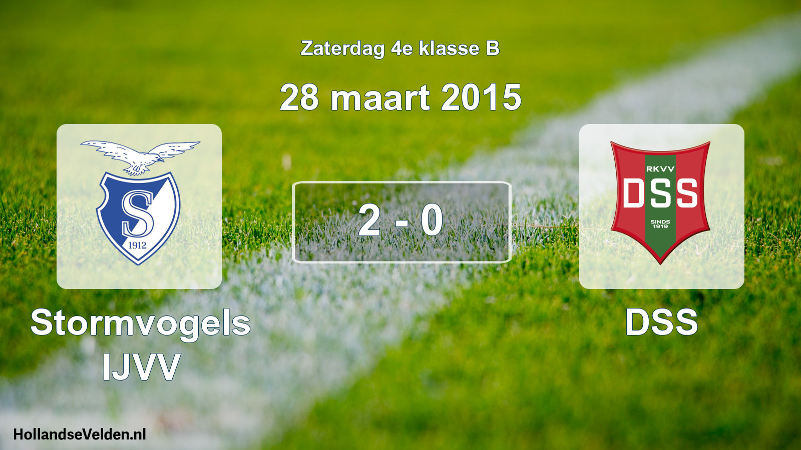 Total number of matches played: Stormvogels IJVV - DSS 2 - 0 (28 March 2015)