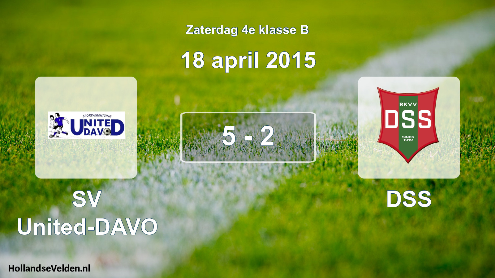 Total number of matches played: SV United-DAVO - DSS 5 - 2 (18 April 2015)