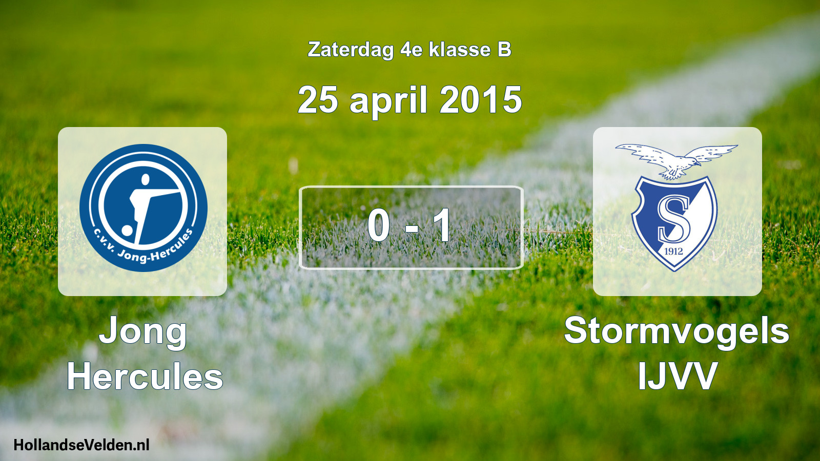 Total number of matches played: Jong Hercules - Stormvogels IJVV 0 - 1 (25 April 2015)