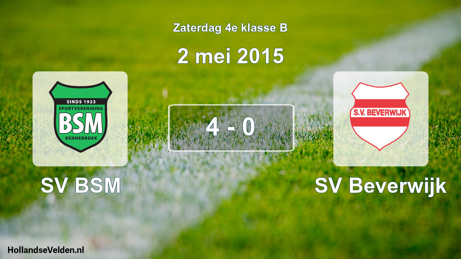 Total number of matches played: SV BSM - SV Beverwijk 4 - 0 (2 May 2015)