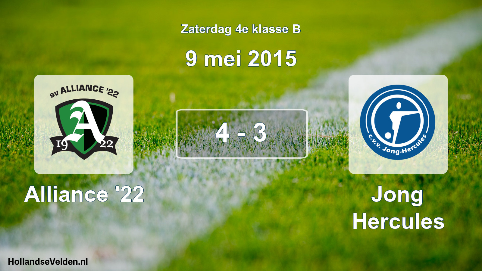 Total number of matches played: Alliance '22 - Jong Hercules 4 - 3 (9 May 2015)