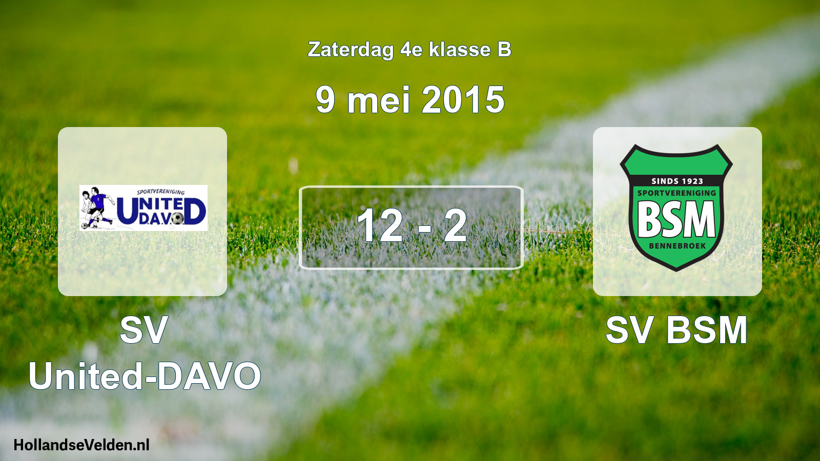 Total number of matches played: SV United-DAVO - SV BSM 12 - 2 (9 May 2015)