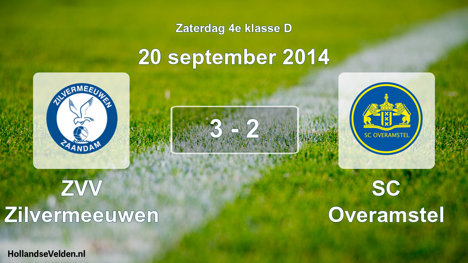 Total number of matches played: ZVV Zilvermeeuwen - SC Overamstel 3 - 2 (20 September 2014)