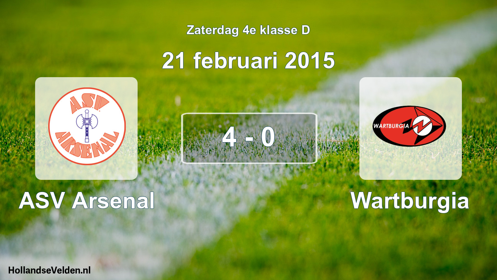 Total number of matches played: ASV Arsenal - Wartburgia 4 - 0 (21 February 2015)