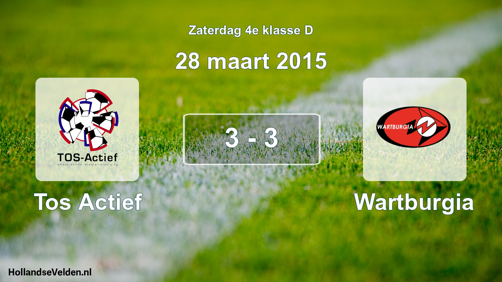 Total number of matches played: Tos Actief - Wartburgia 3 - 3 (28 March 2015)