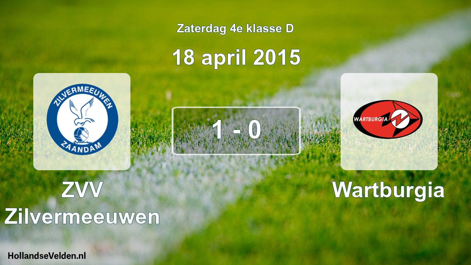 Total number of matches played: ZVV Zilvermeeuwen - Wartburgia 1 - 0 (18 April 2015)