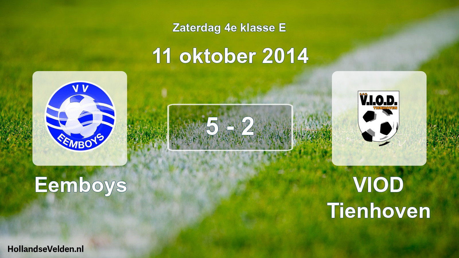 Total number of matches played: Eemboys - VIOD Tienhoven 5 - 2 (11 October 2014)