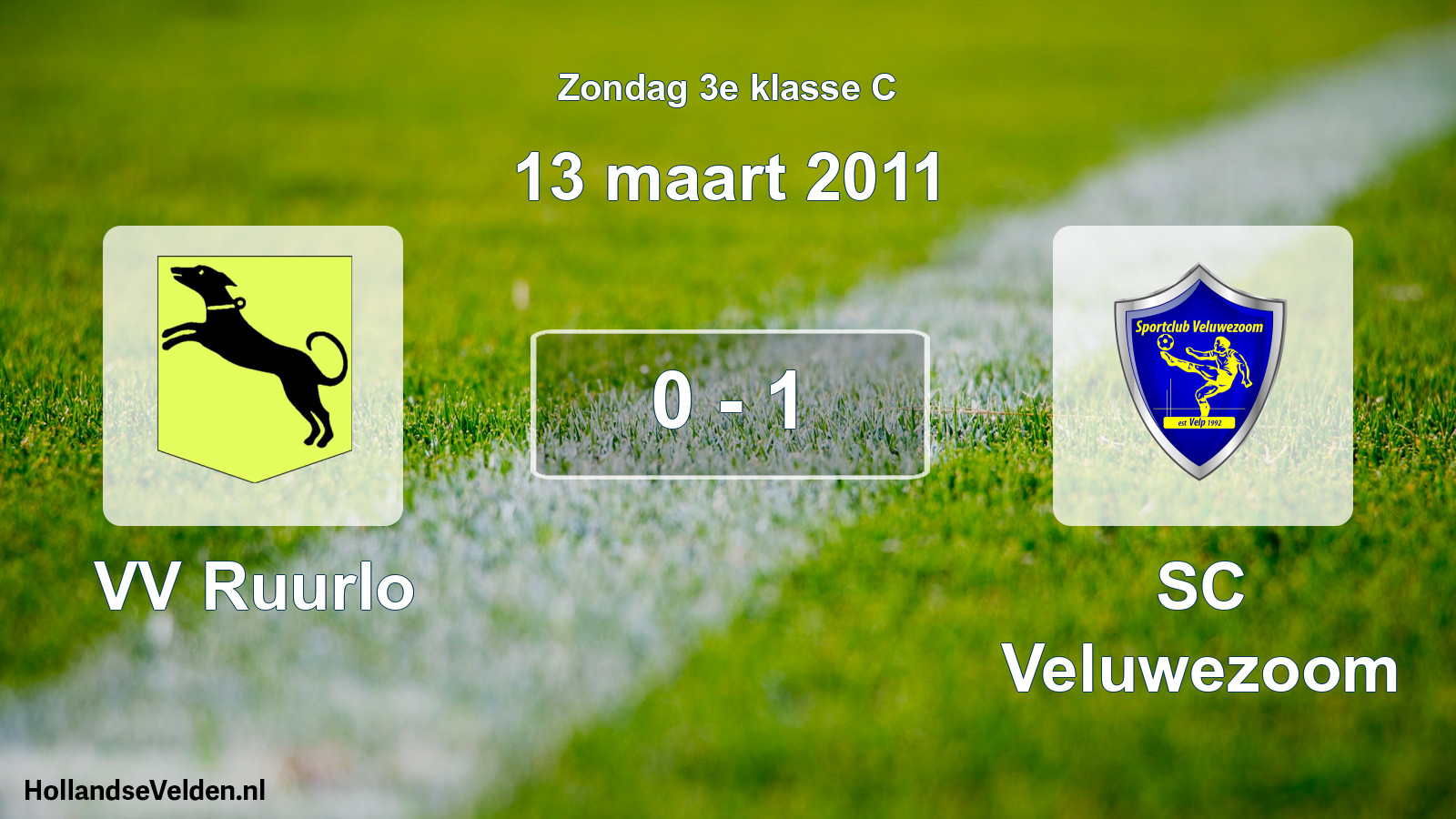 Total number of matches played: VV Ruurlo - SC Veluwezoom 0 - 1 (13 March 2011)