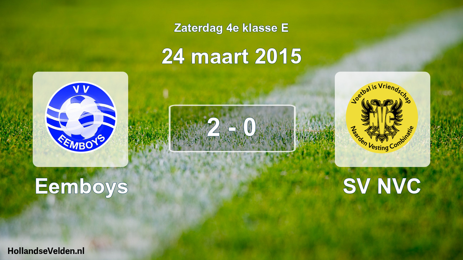 Total number of matches played: Eemboys - SV NVC 2 - 0 (24 March 2015)