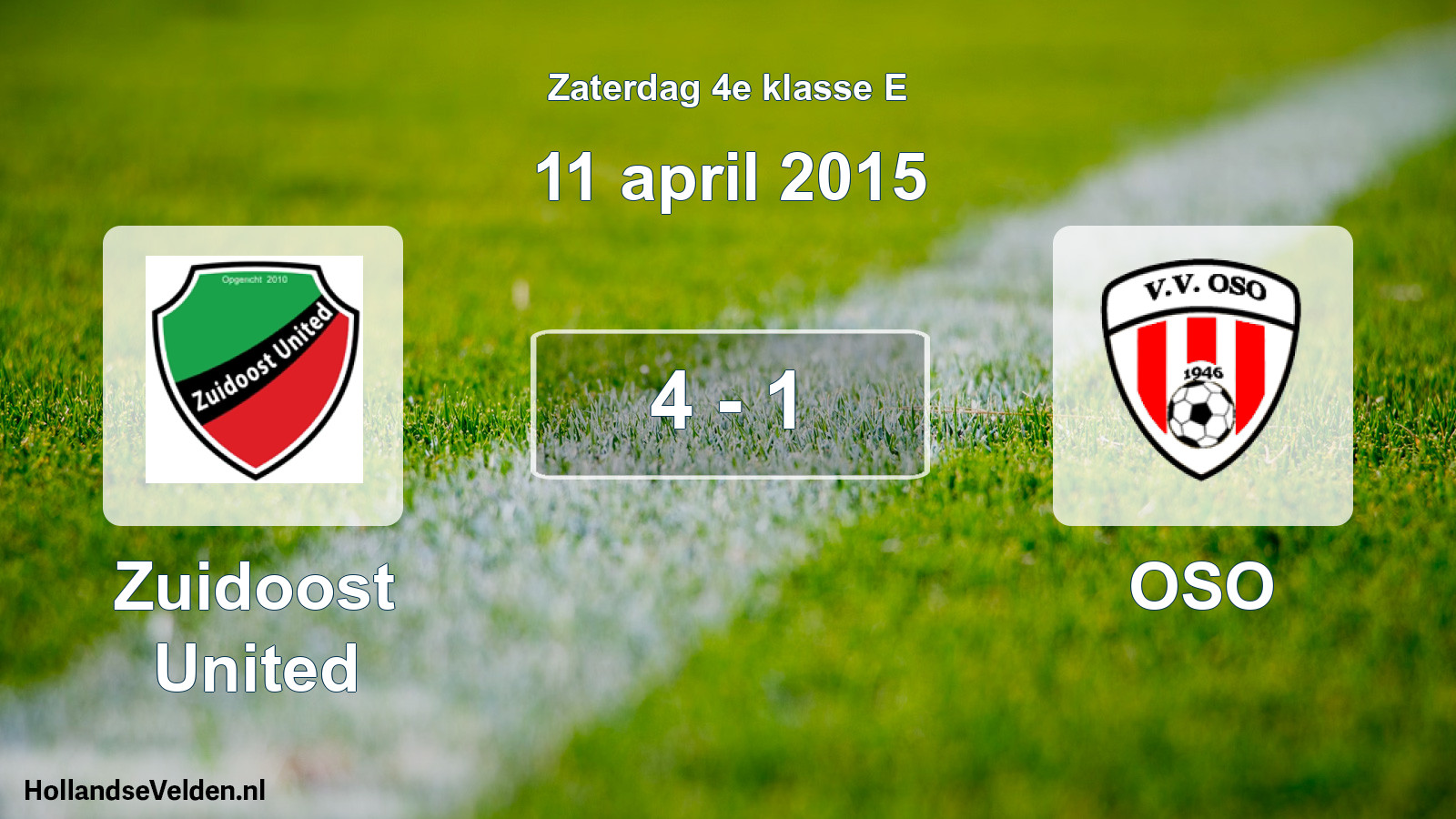 Total number of matches played: Zuidoost United - OSO 4 - 1 (11 April 2015)