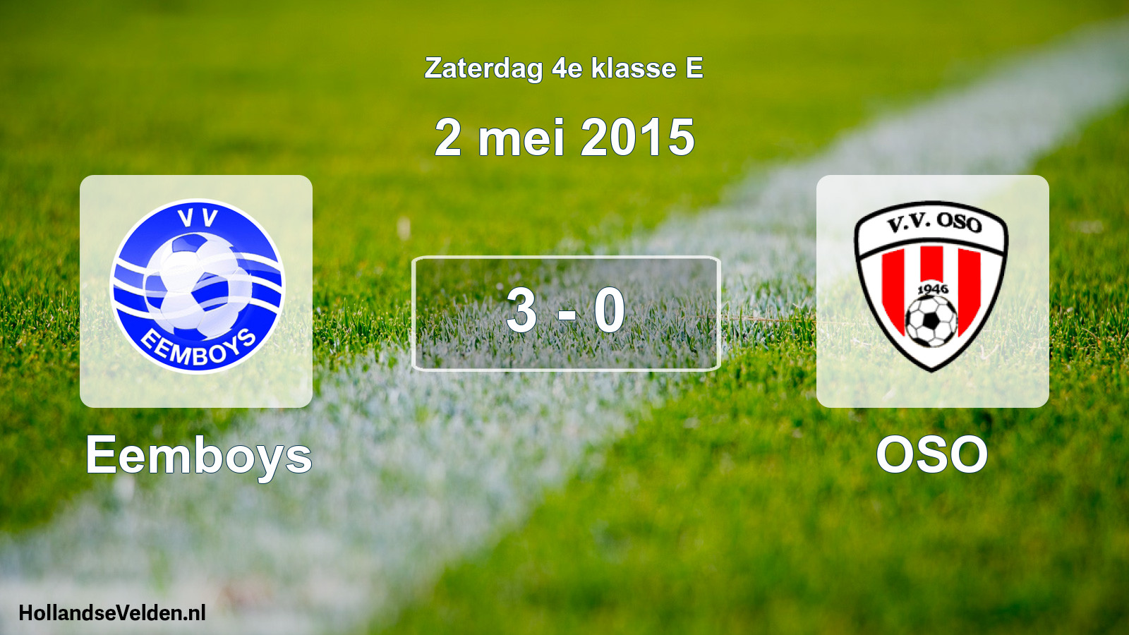 Total number of matches played: Eemboys - OSO 3 - 0 (2 May 2015)
