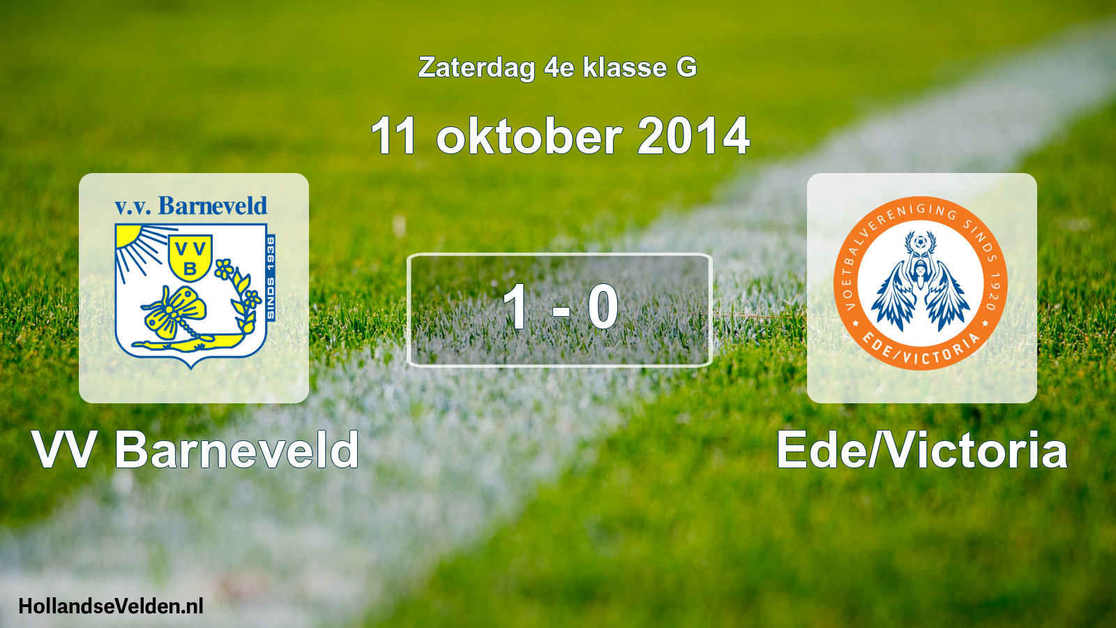 Total number of matches played: VV Barneveld - Ede/Victoria 1 - 0 (11 October 2014)