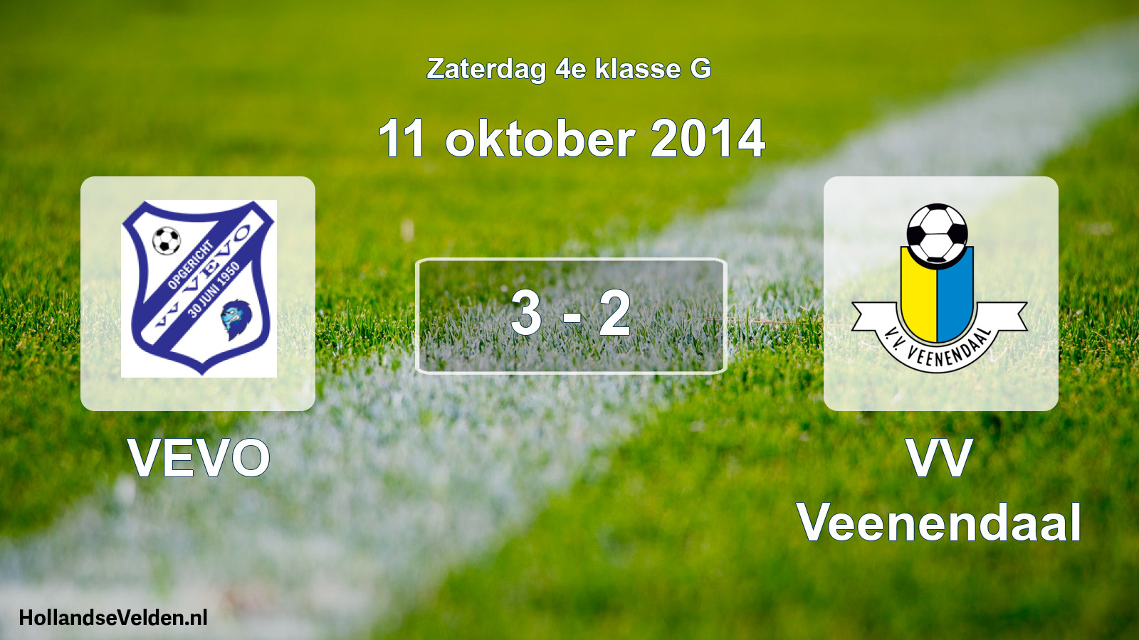 Total number of matches played: VEVO - VV Veenendaal 3 - 2 (11 October 2014)