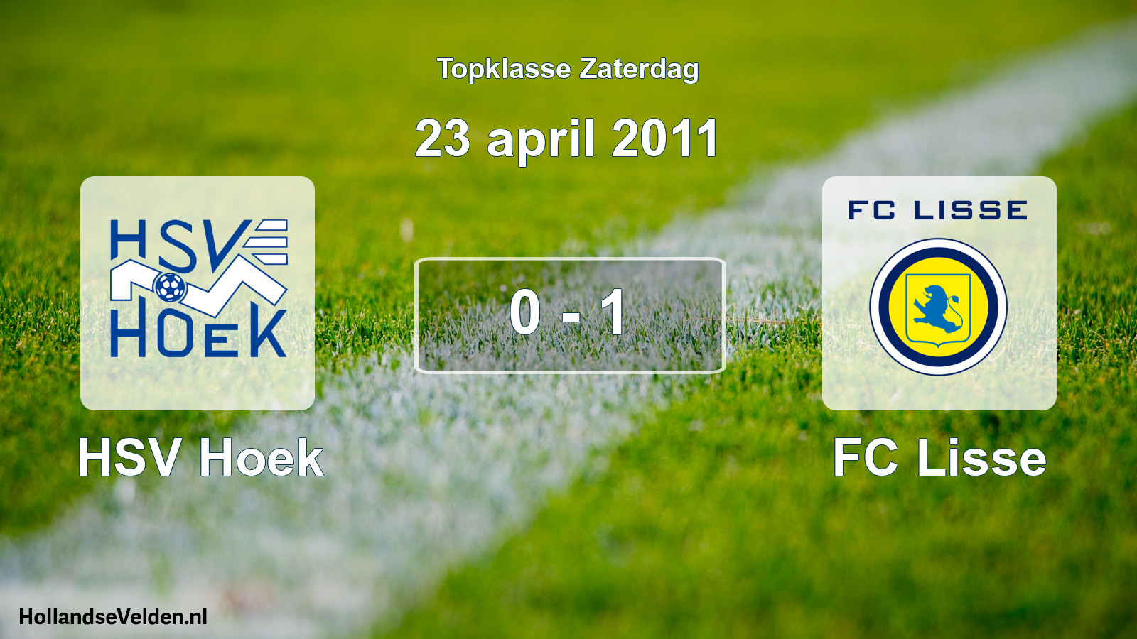 Total number of matches played: HSV Hoek - FC Lisse 0 - 1 (23 April 2011)