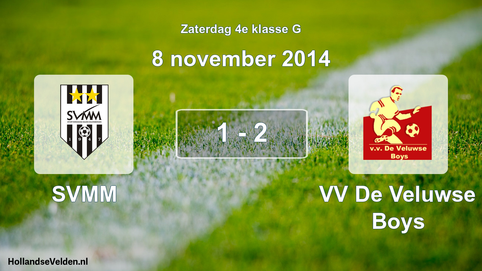 Total number of matches played: SVMM - VV De Veluwse Boys 1 - 2 (8 November 2014)
