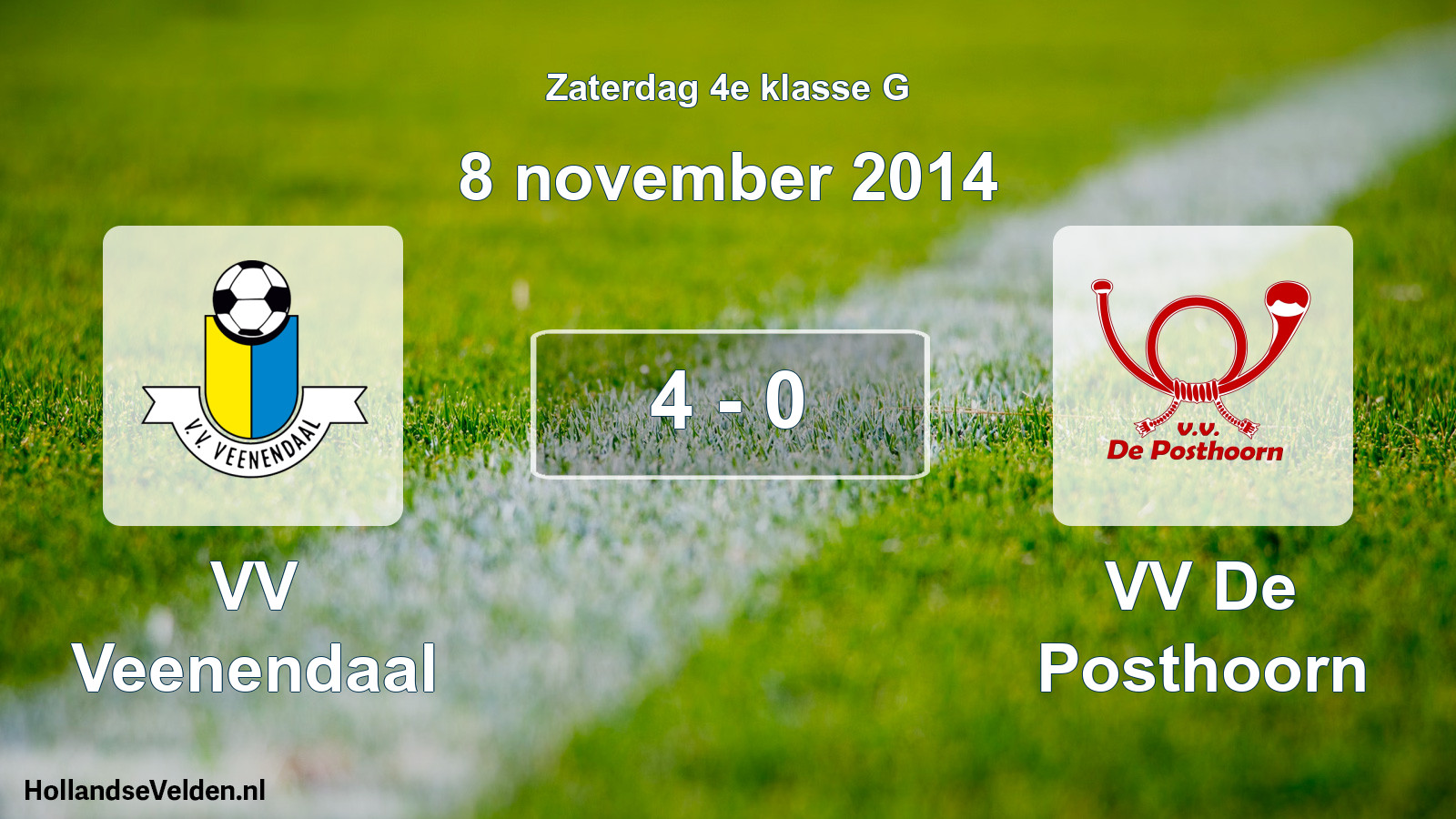 Total number of matches played: VV Veenendaal - VV De Posthoorn 4 - 0 (8 November 2014)