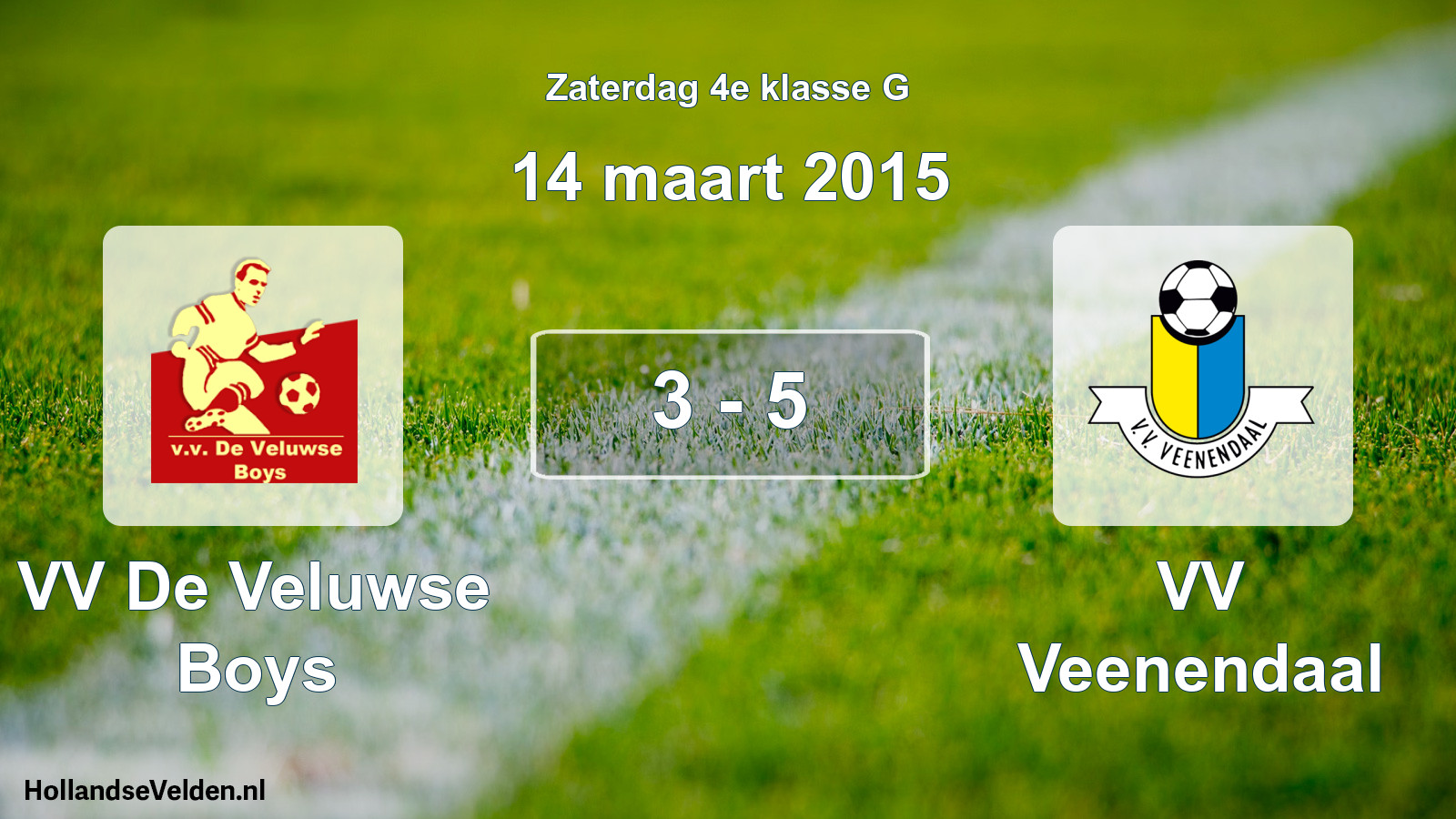 Total number of matches played: VV De Veluwse Boys - VV Veenendaal 3 - 5 (14 March 2015)