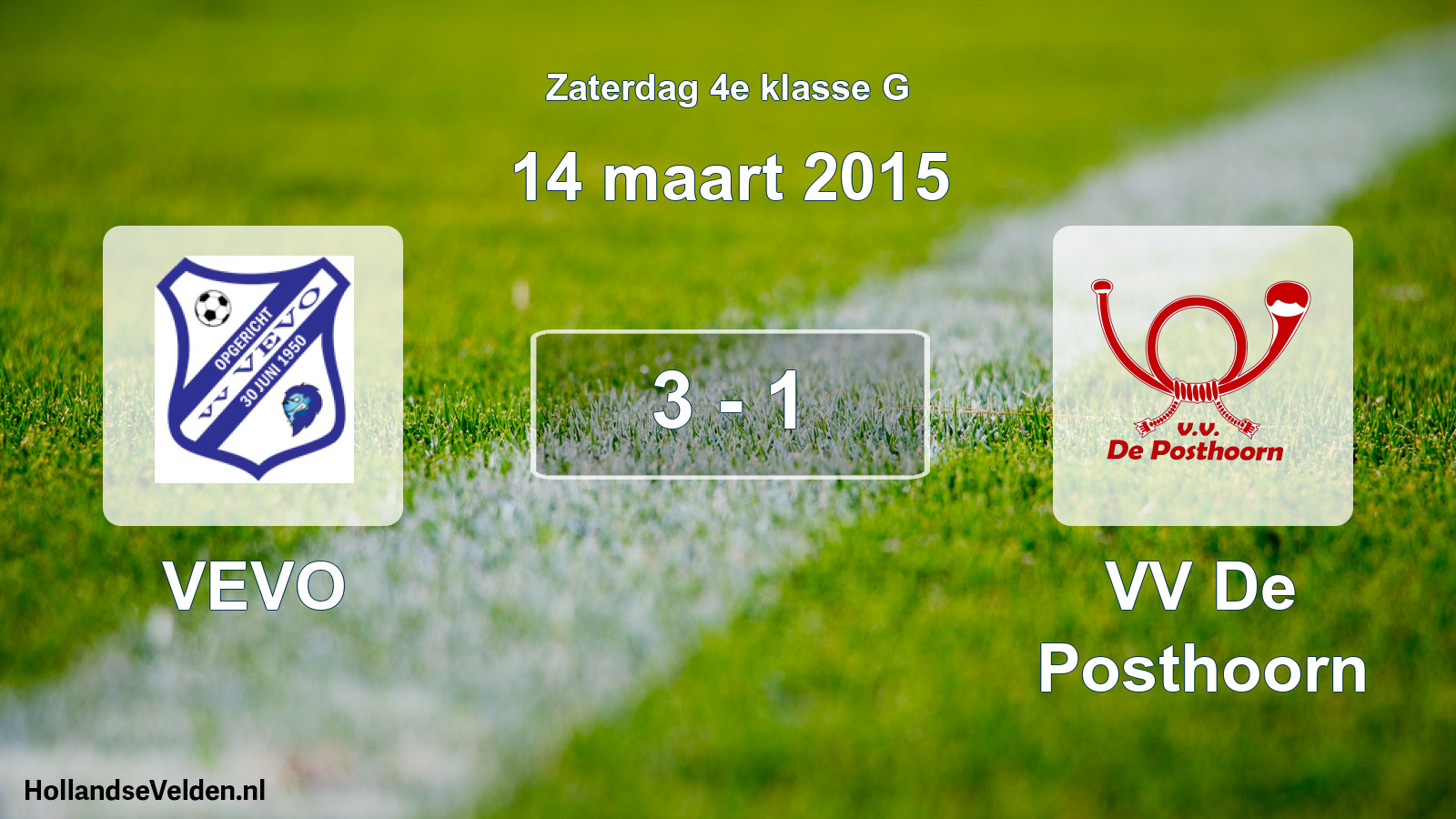 Total number of matches played: VEVO - VV De Posthoorn 3 - 1 (14 March 2015)