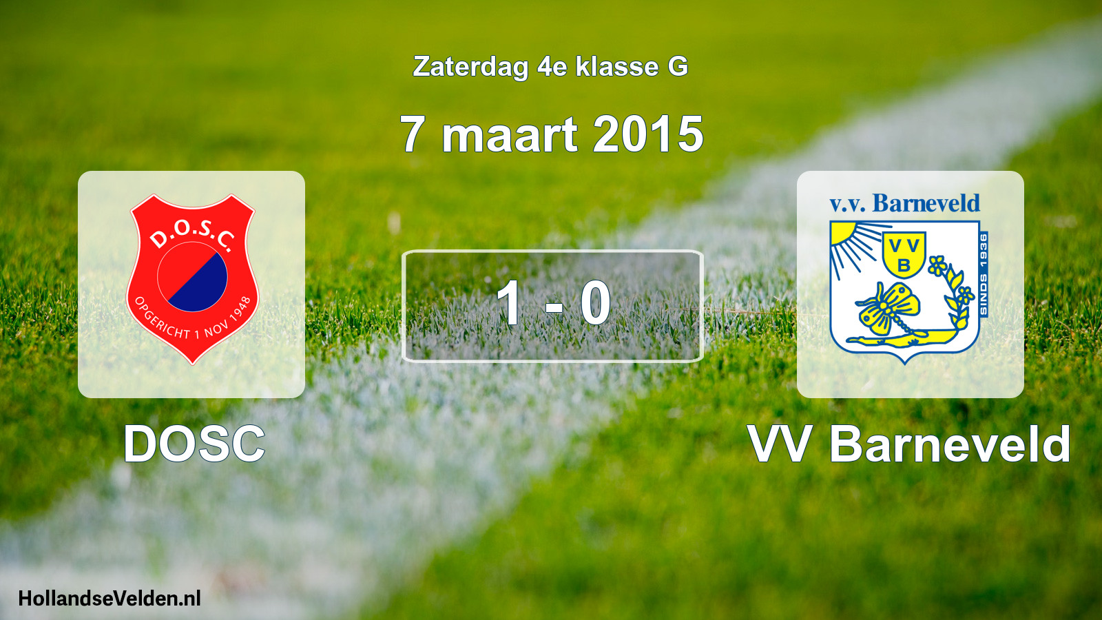 Total number of matches played: DOSC - VV Barneveld 1 - 0 (7 March 2015)