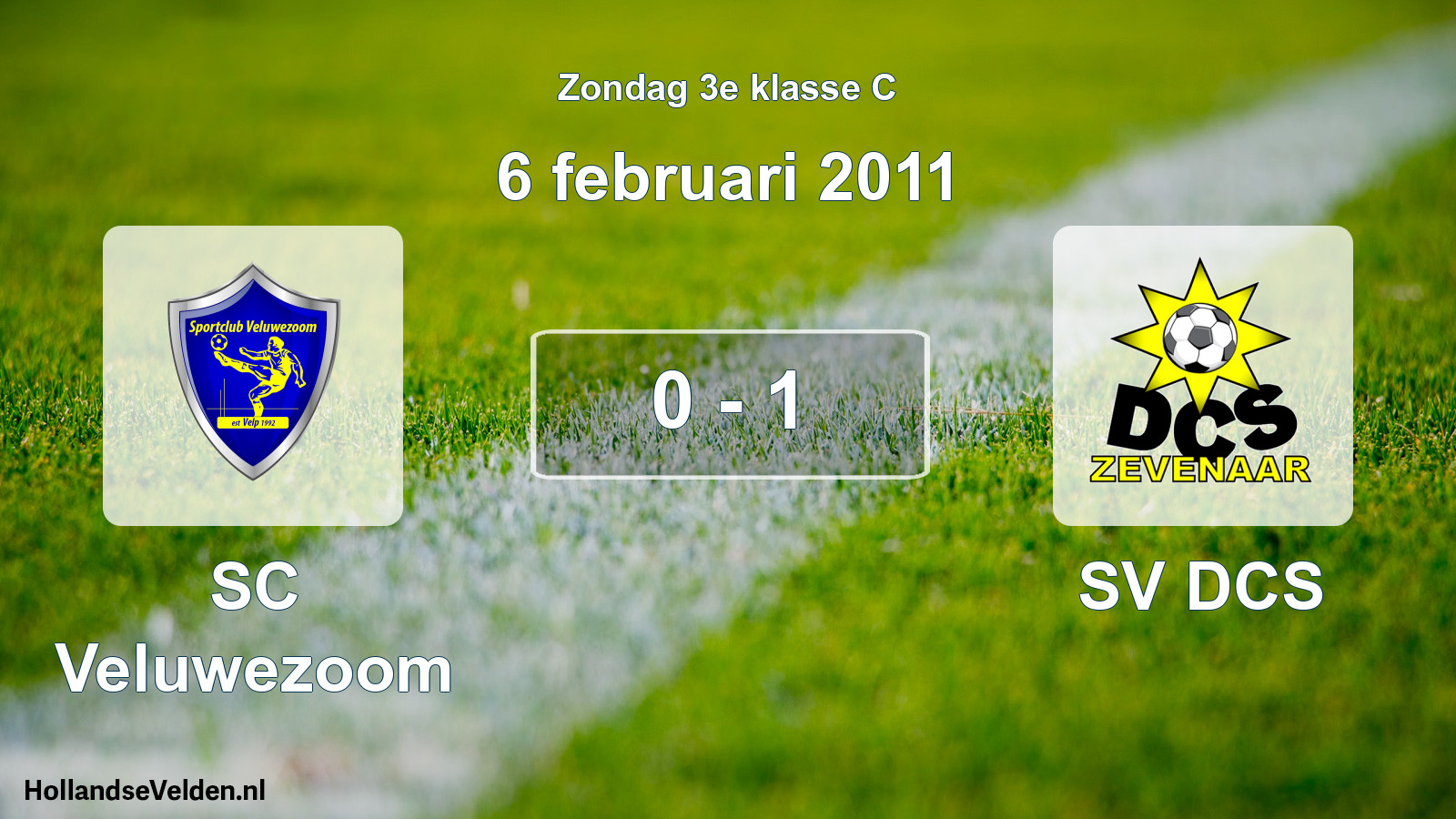 Total number of matches played: SC Veluwezoom - SV DCS 0 - 1 (6 February 2011)